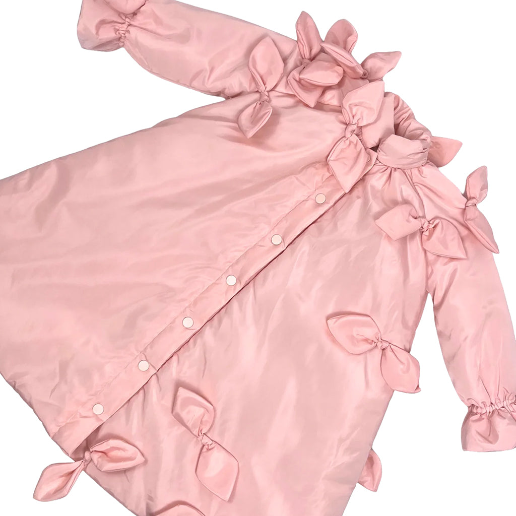 Tia Cibani Kids Child Estrella Bow Embellished Coat Pink