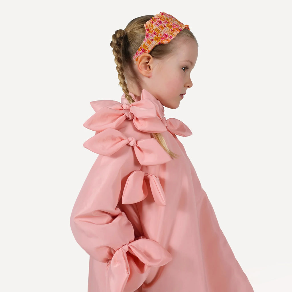 Tia Cibani Kids Child Estrella Bow Embellished Coat Pink