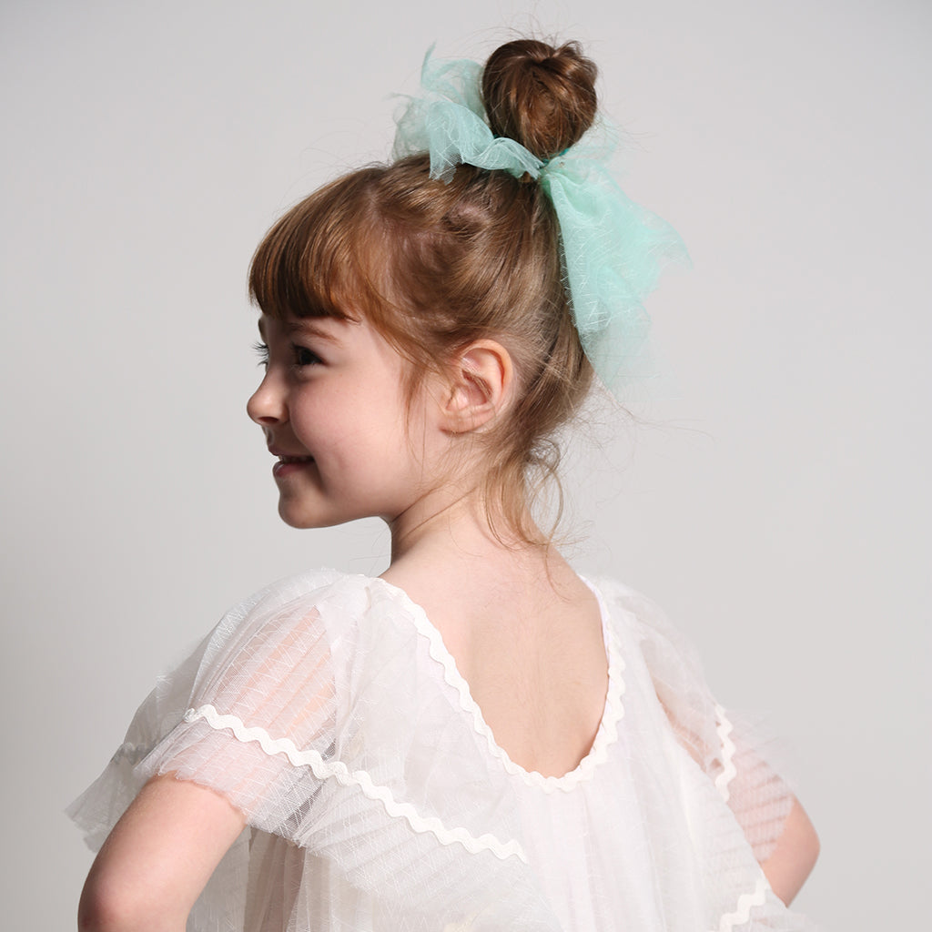 Tia Cibani Kids Margaretha Tulle Hair Tie Cyprus Blue