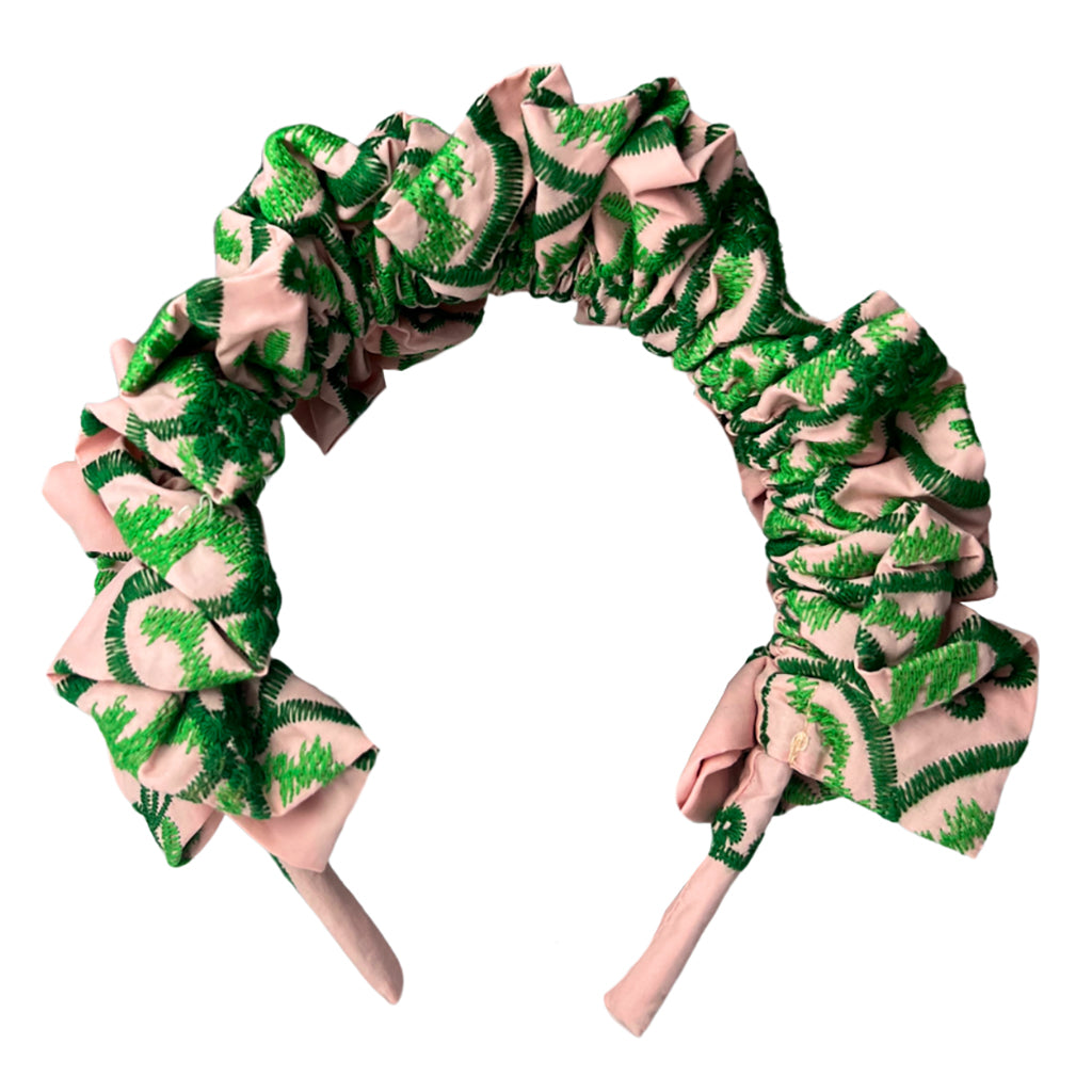 Tia Cibani Child Stella Flounce Headband Coral Mix Pink