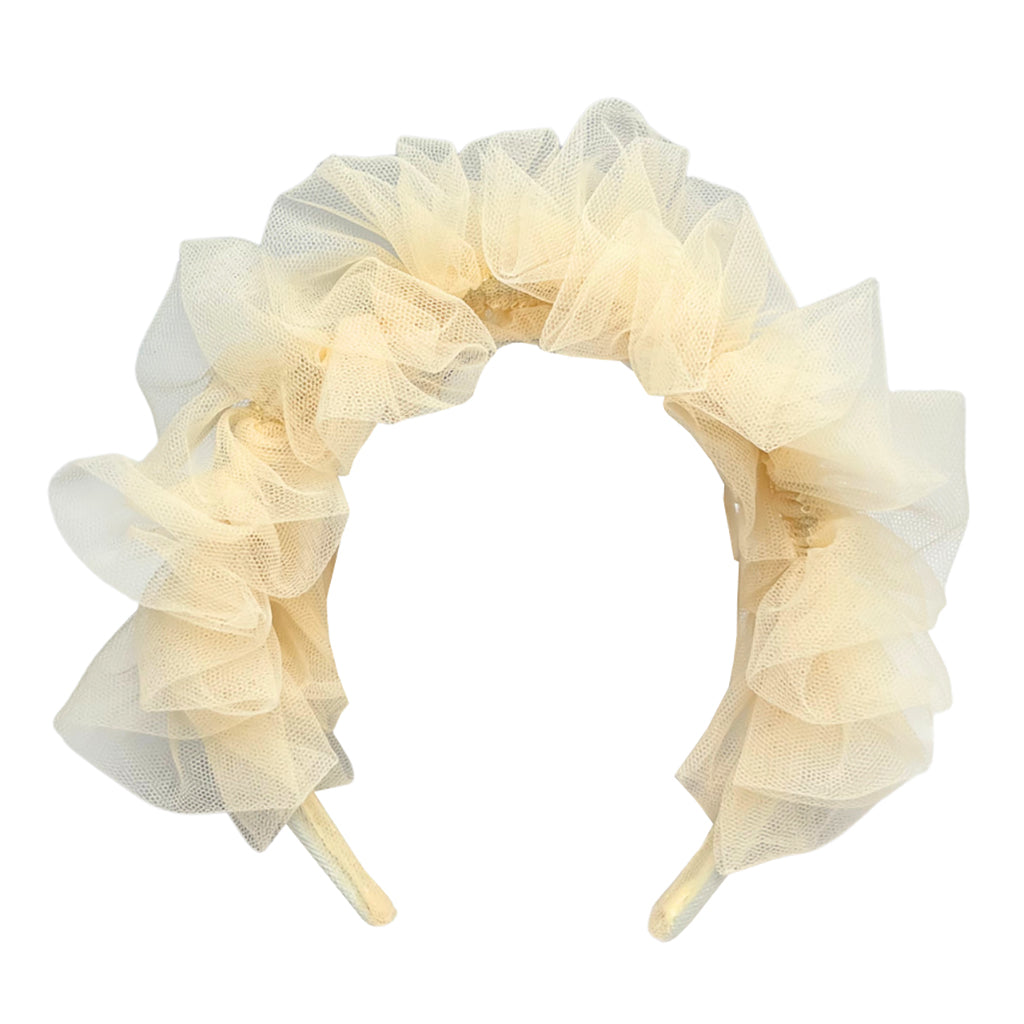 Tia Cibani Child Stella Flounce Headband Shell Cream