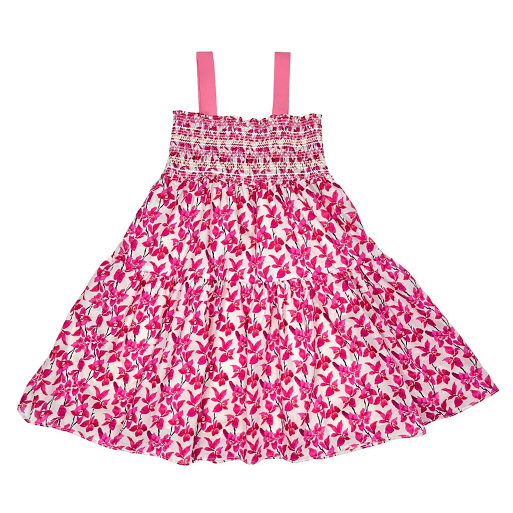 Tia Cibani Kids Child Madison Tiered Dress Orchid Mix Pink