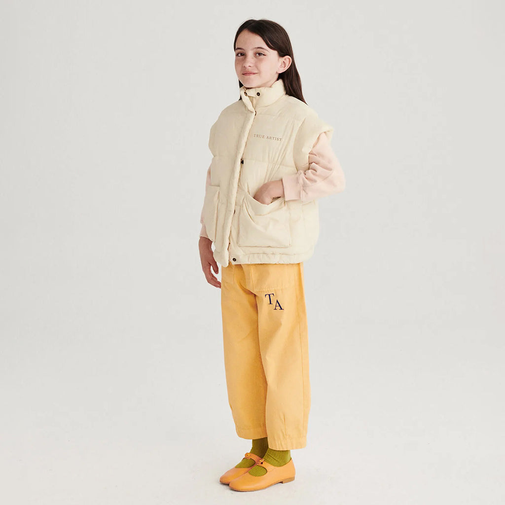 True Artist Child Padded Vest Oatmeal