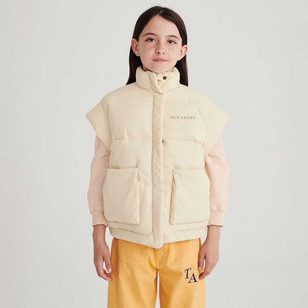 True Artist Child Padded Vest Oatmeal
