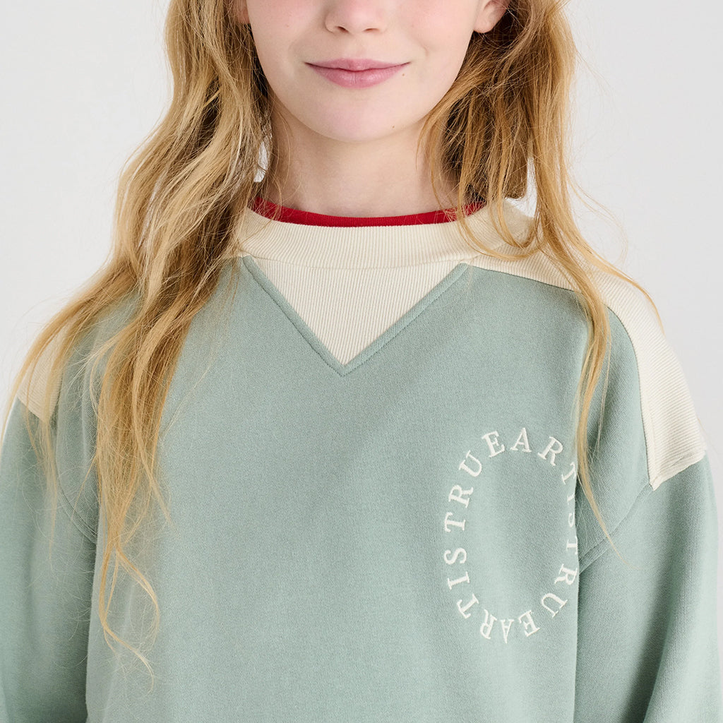 True Artist Child Sweatshirt nº14 Blue Surf Green