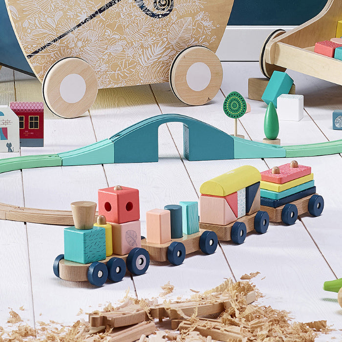 Wooden train set canada on sale
