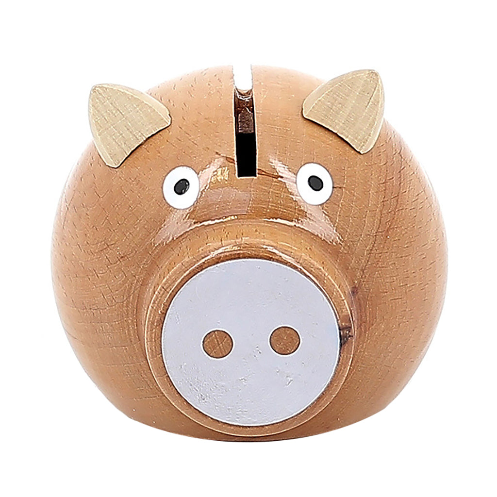 Vilac Wooden Pig Money Box Natural And White