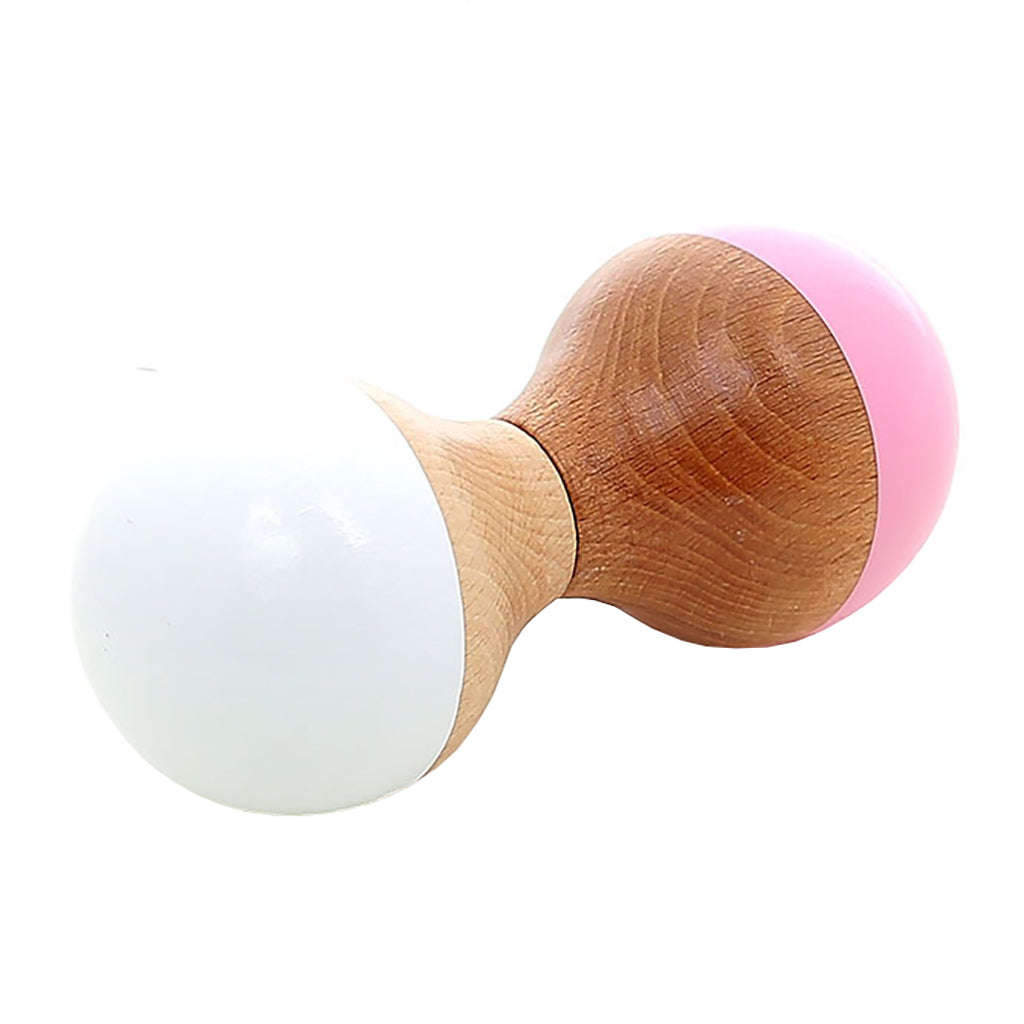 Vilac Wooden Maraca Rattle White and Pink