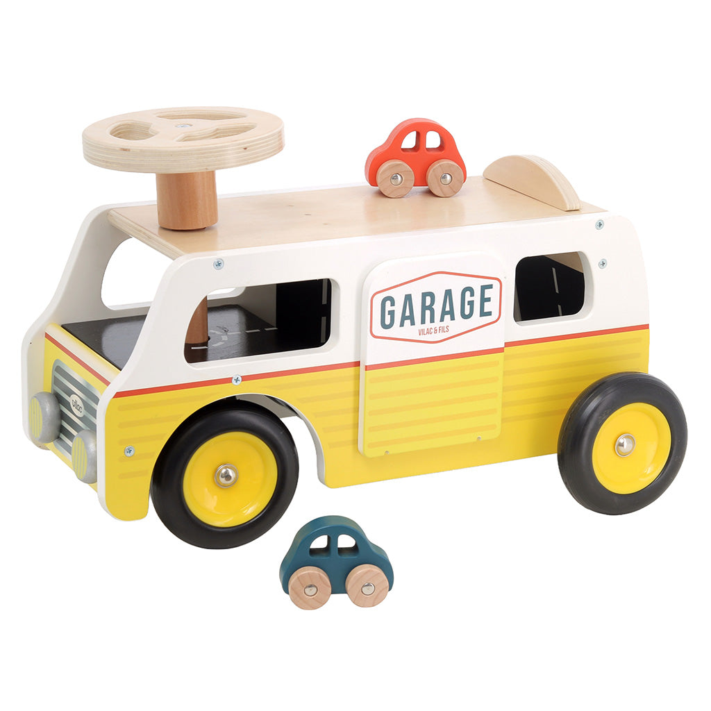 Vilac Ride-On Van-Garage And Cars