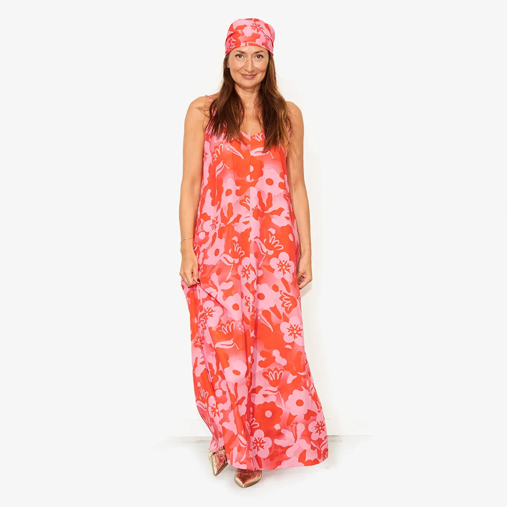 World of Pop Woman Flower Power Dress Pink