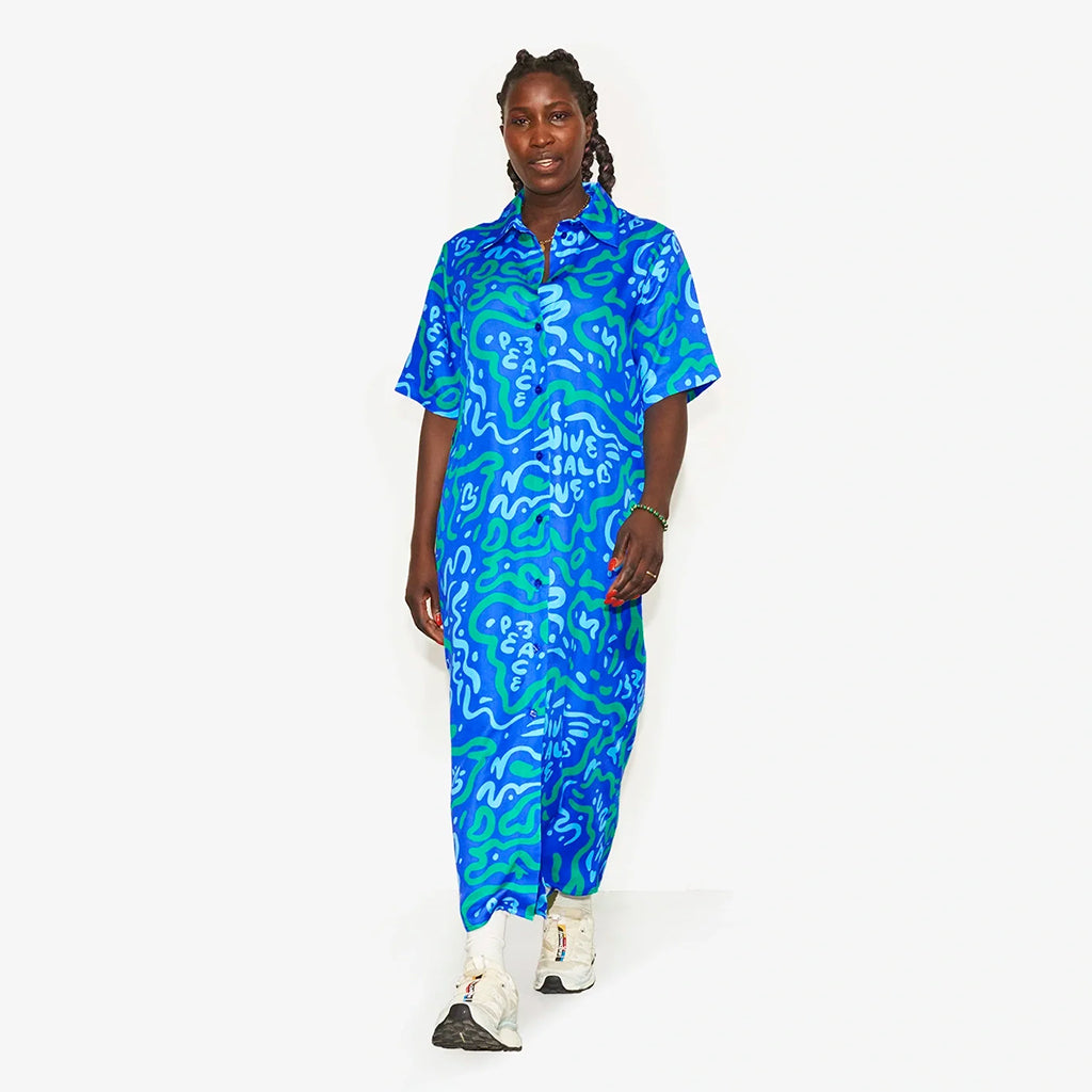 World of Pop Woman World Lovers Dress Royal Blue