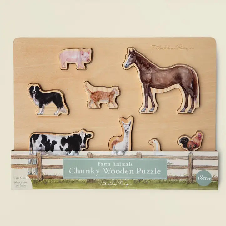 Paige Tate &amp; Co Farm Animals Wooden Puzzle: A Tabitha Paige Puzzle