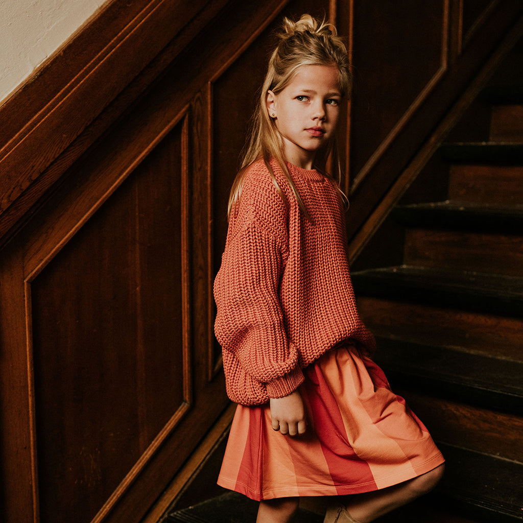 Yuki Kidswear Baby And Child Chunky Knitted Sweater Flamingo Pink