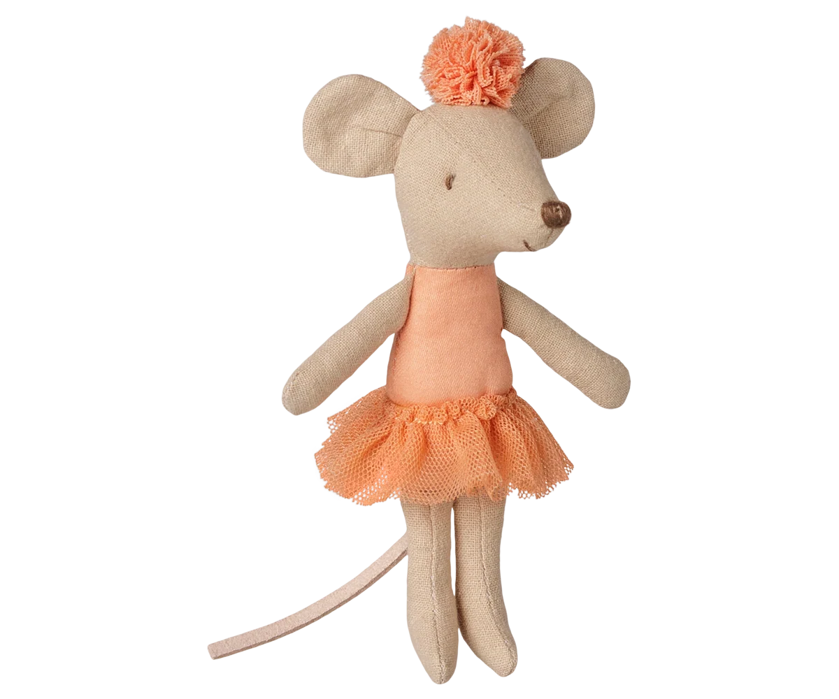 Maileg Toys Mouse Little Sister Ballerina Apricot