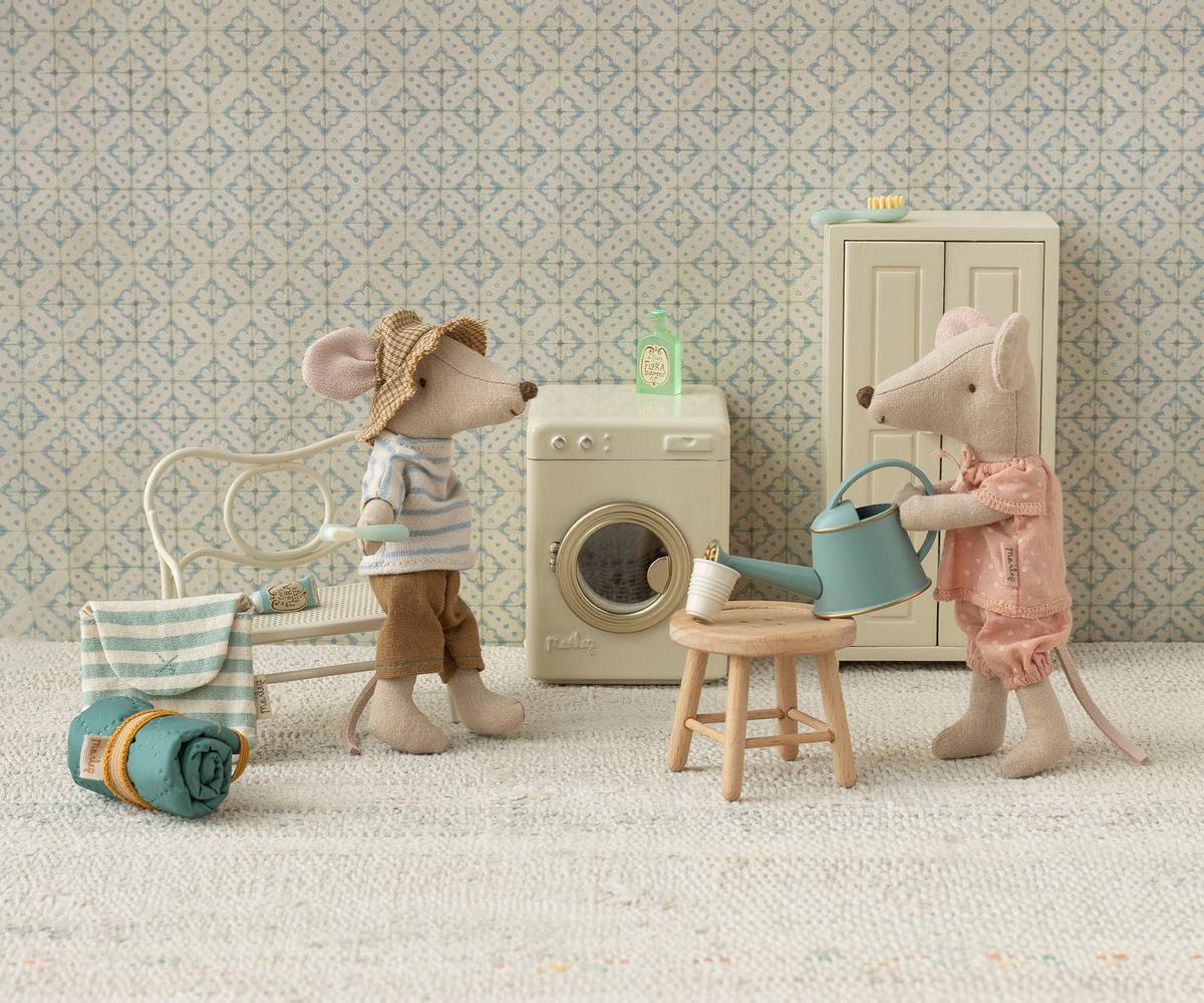 Maileg Toys Mouse Home Miniature Washing Machine - Off White