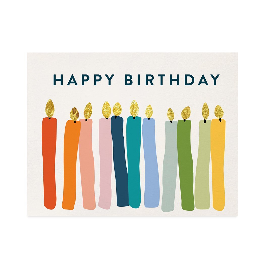 Halfpenny Postage Birthday Card Candles