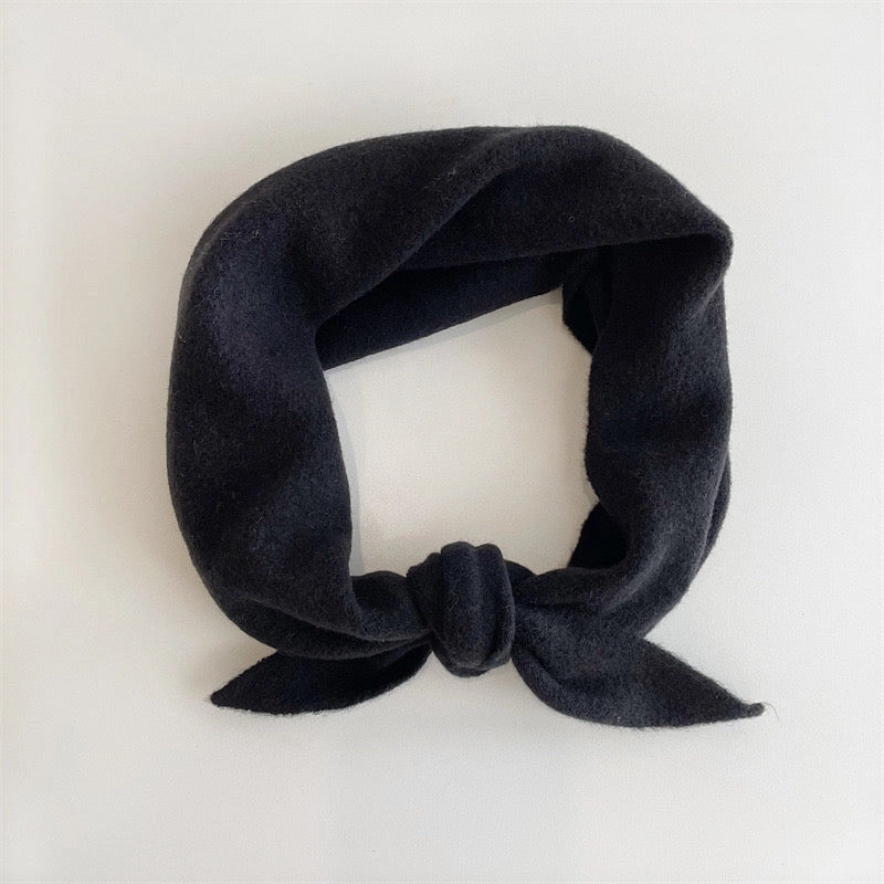 Billy Bamboo Fuzzy Wool Cravat Scarf Black