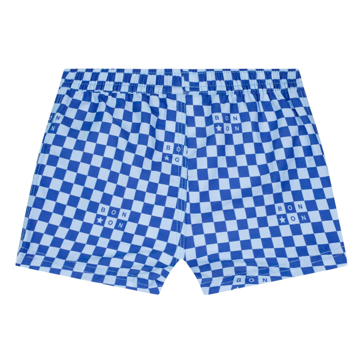 Bonton Baby Boy Locean Swim Shorts Mediterranean Blue Checks