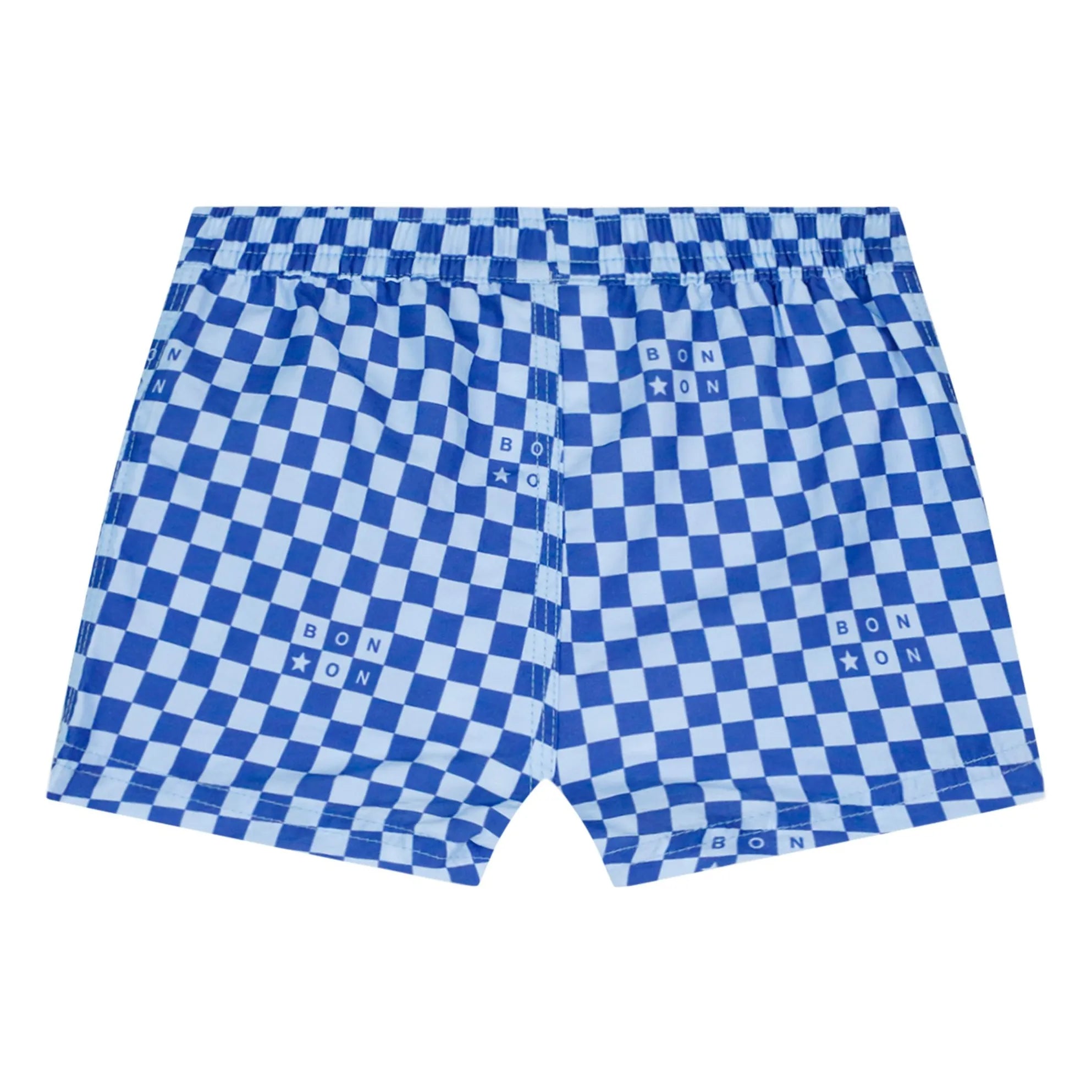 Bonton Baby Boy Locean Swim Shorts Mediterranean Blue Checks