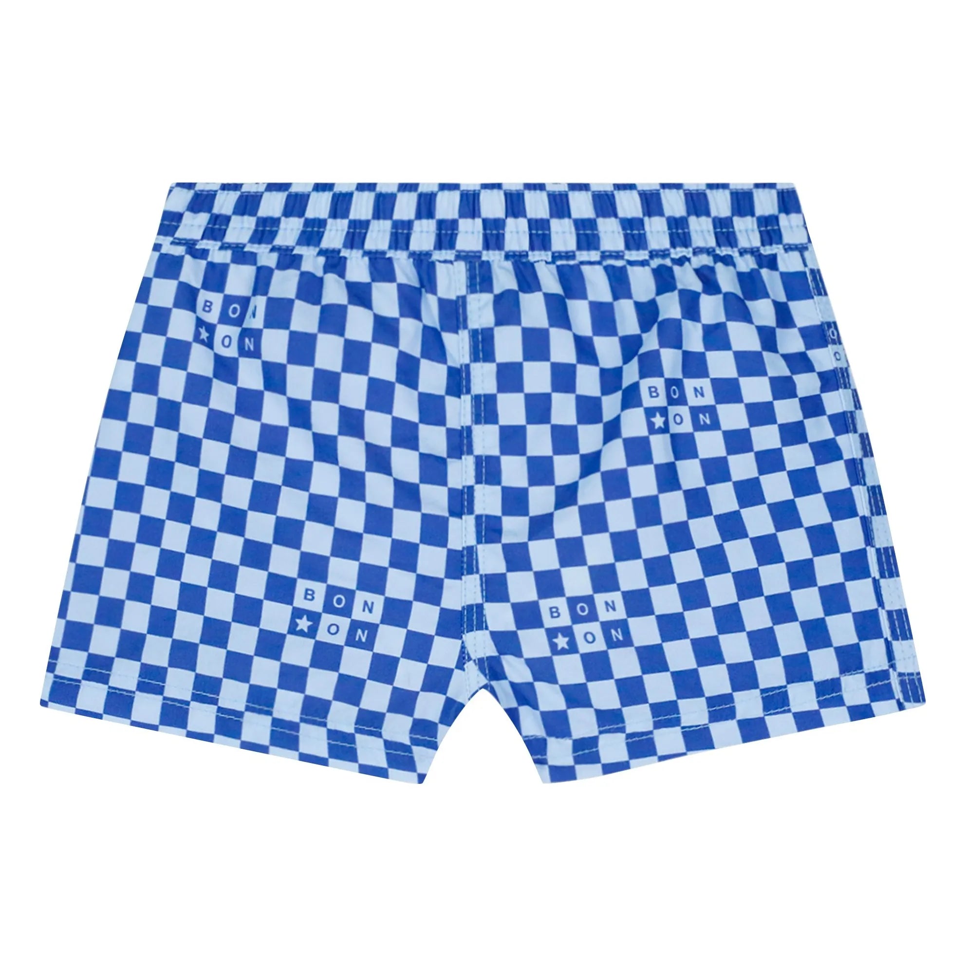 Bonton Baby Boy Locean Swim Shorts Mediterranean Blue Checks