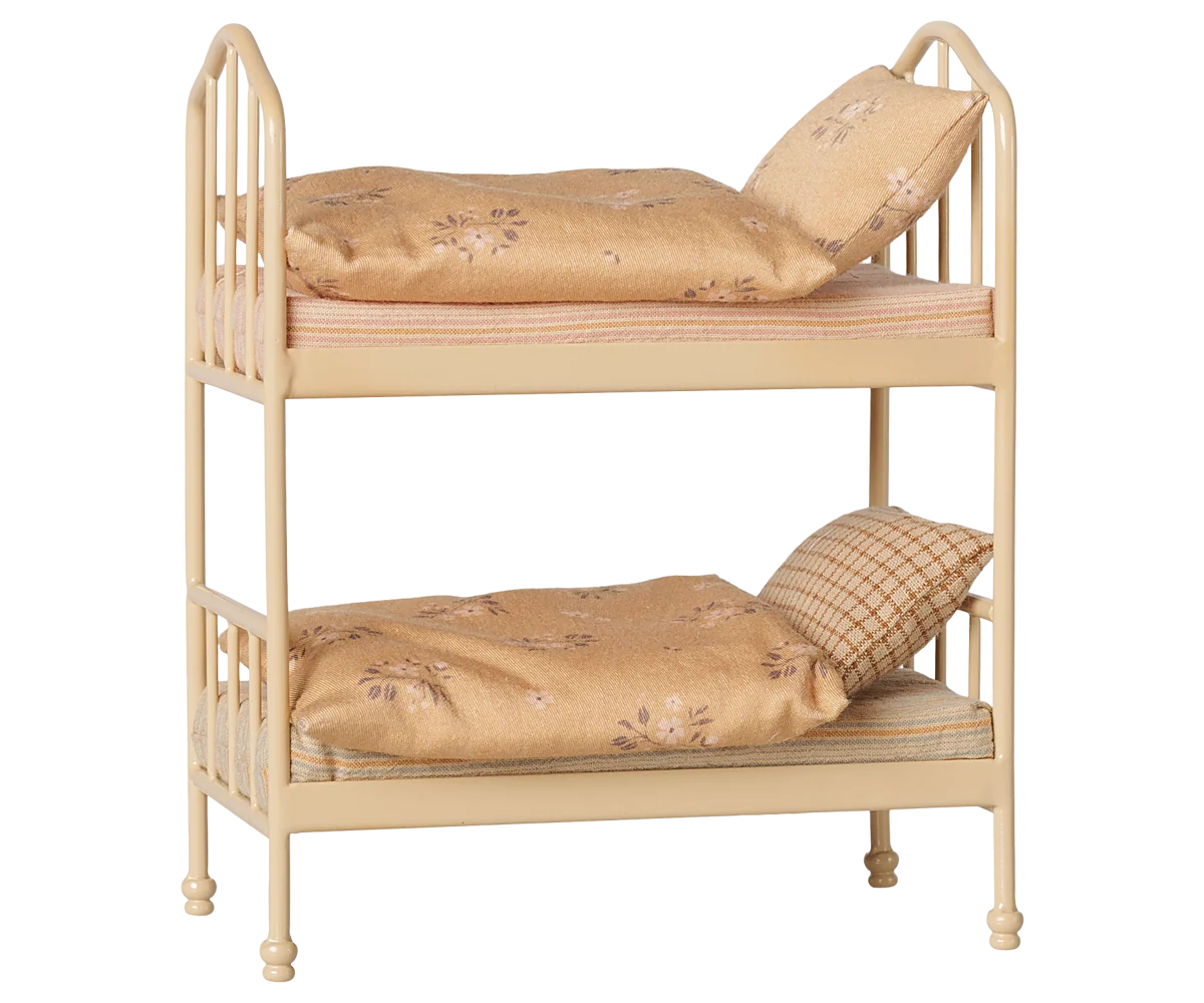 Maileg Toys Mouse Miniature Bunk Bed - Wheat