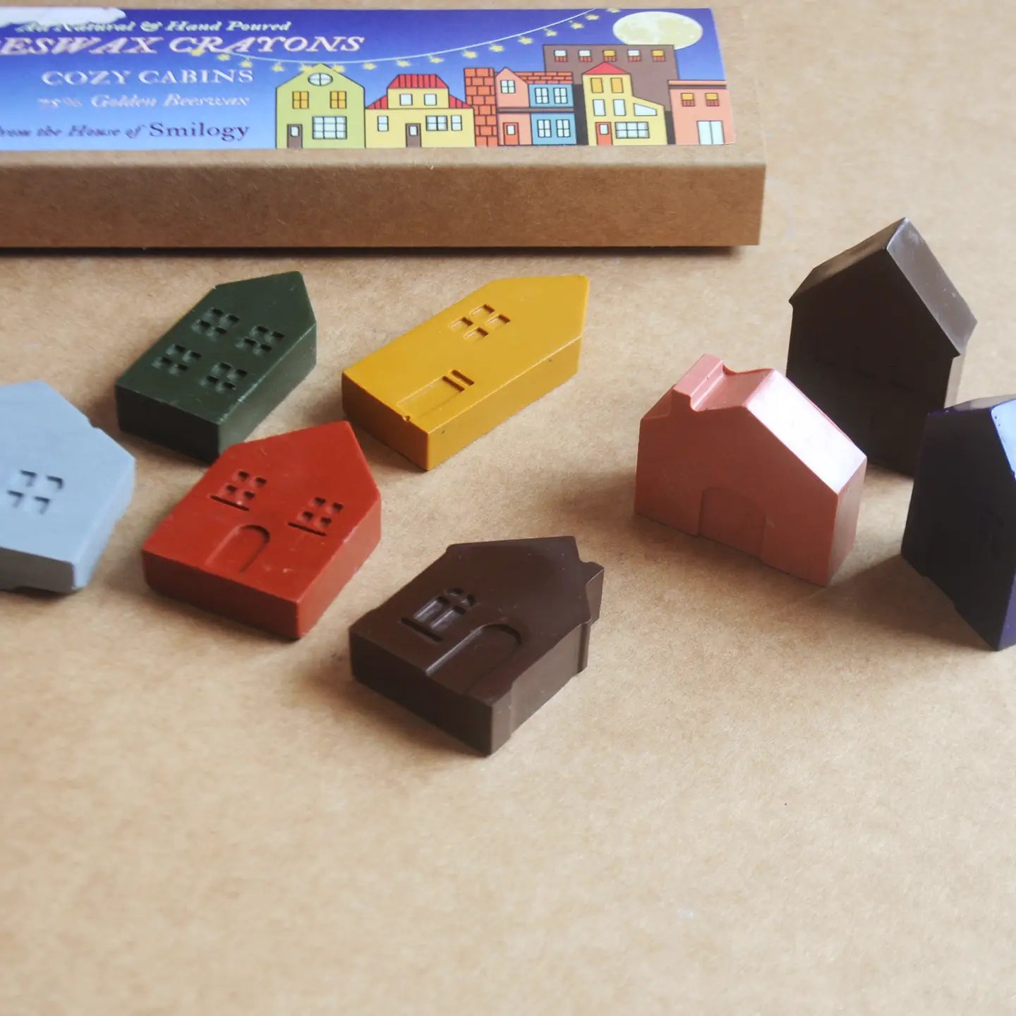 Smilogy Natural Beeswax Cosy Cabins (Set of 5)