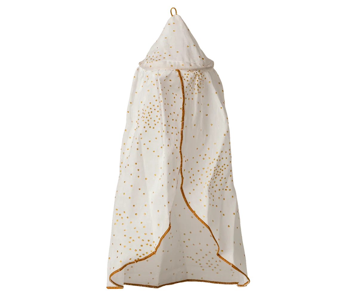 Maileg Toys Mouse Bed canopy, Miniature - Off white