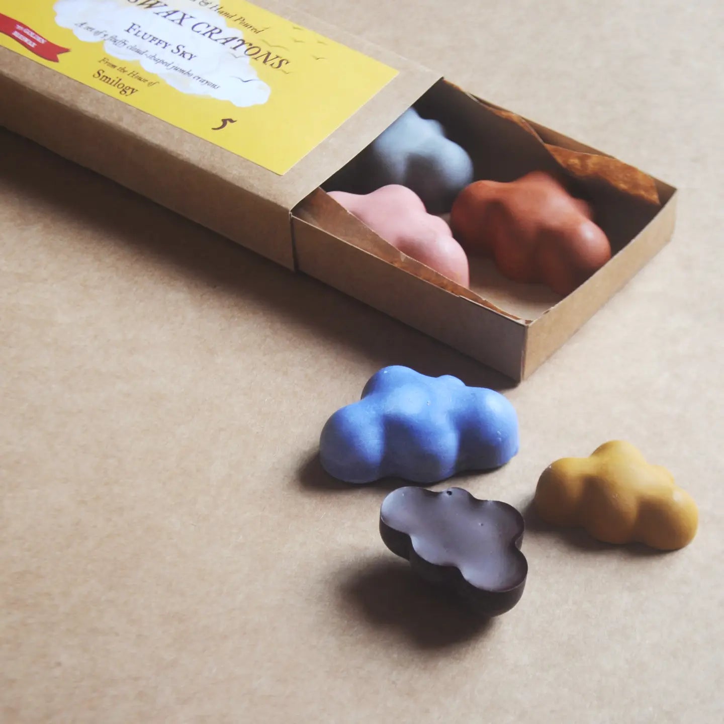 Smilogy Natural Beeswax Fluffy Cloud Crayons (Set of 5)