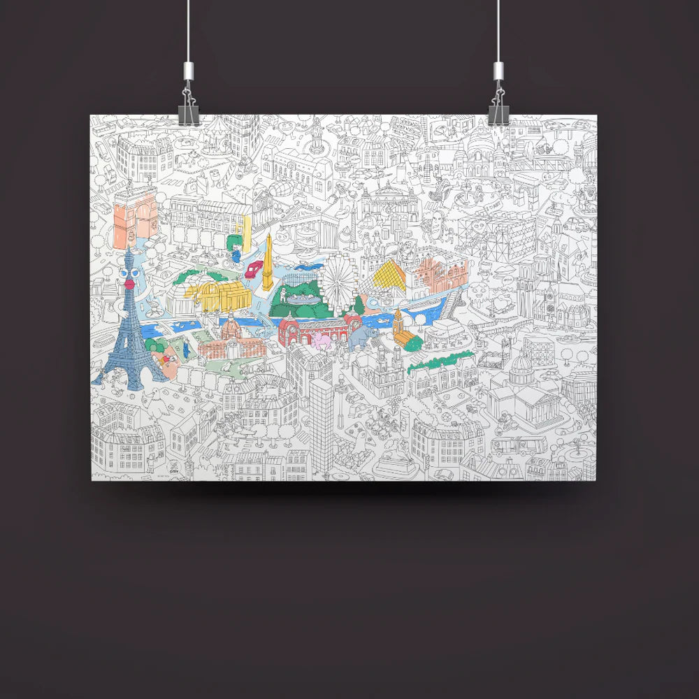 Omy Giant Coloring Poster Paris