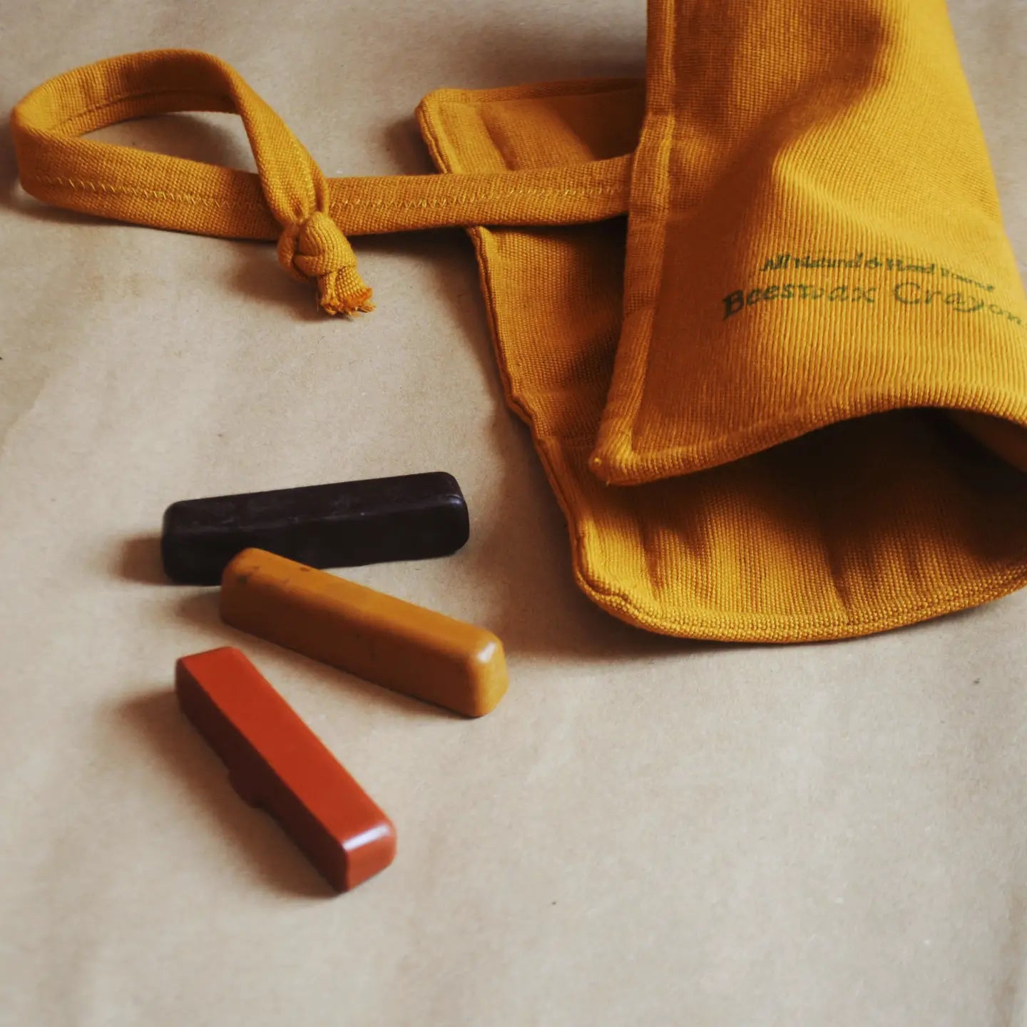 Smilogy Natural Beeswax Crayon Fingers in A Handloom Cotton Roll