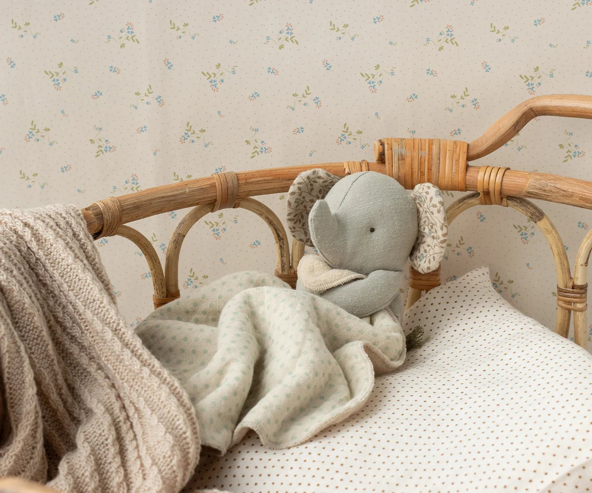 Maileg Toys Large Lullaby Friends Elephant, Mini - Iron grey