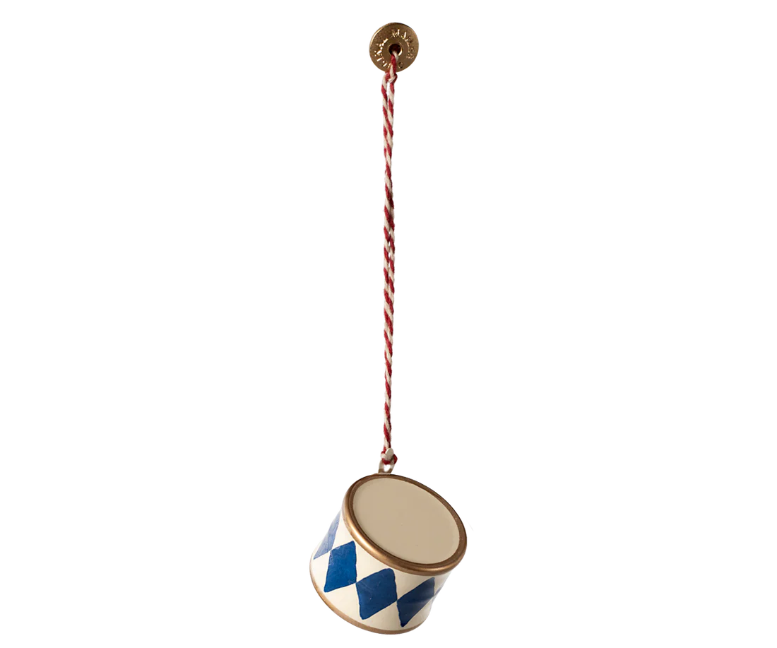 Maileg Toys Christmas Ornament Drum Small Dark Blue