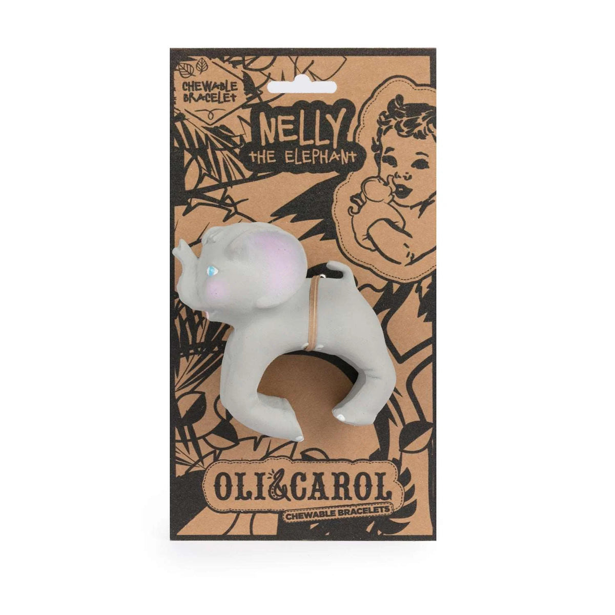 Oli&amp;Carol Natural Rubber Teething Toy Nelly the Elephant