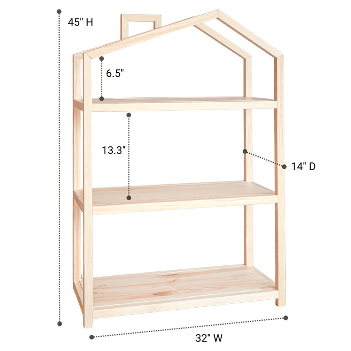 Aidan Wooden House Shelf