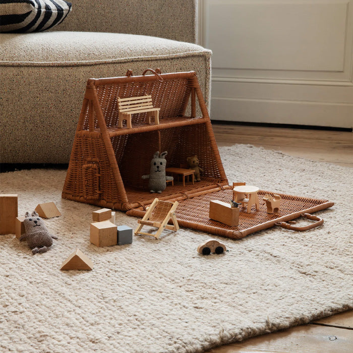 Ferm Living Kids Braided A-house Rattan Dollhouse
