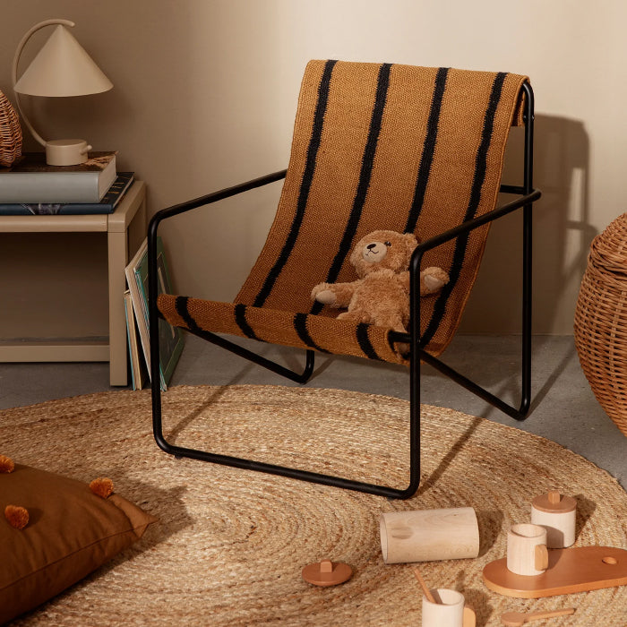 Ferm Living Kids' Desert Chair Brown And Black Stripes