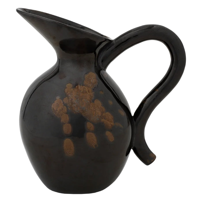 Ferm Living Decor Verso Jug Black With Brown Splash