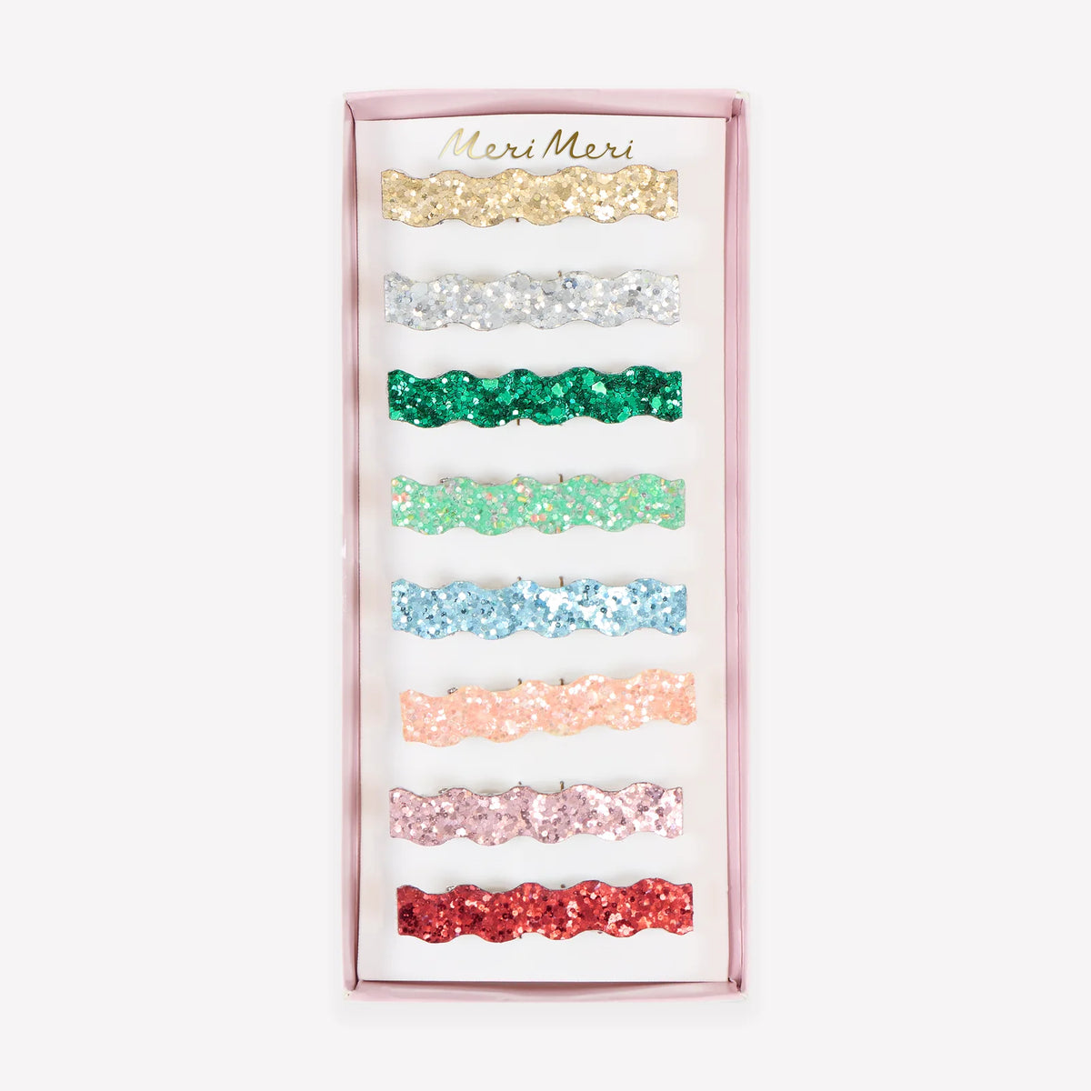 Meri Meri Glitter Covered Wavy Hairclips