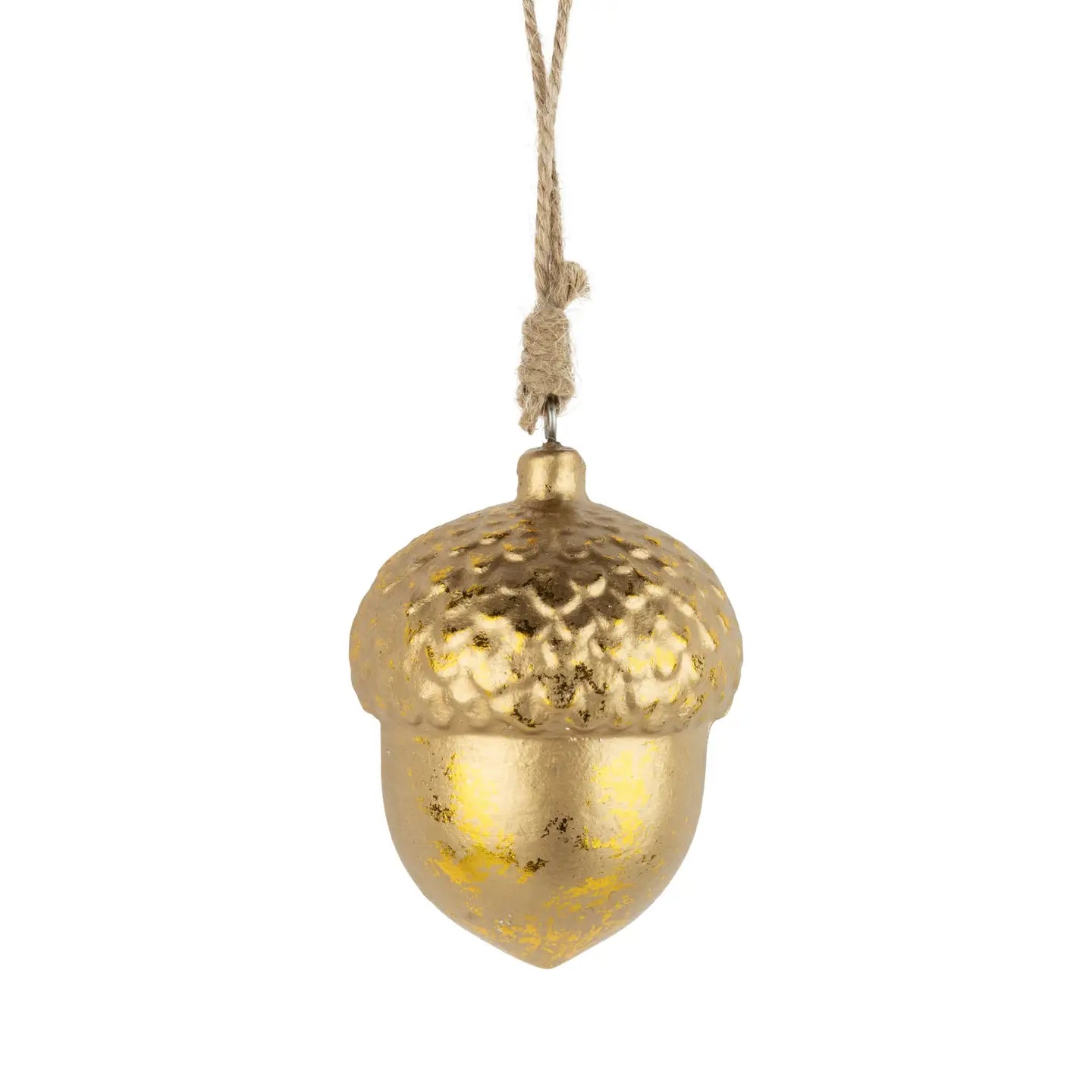 Silver Tree Home & Holiday Hollow Wood Gold Acorn Ornament