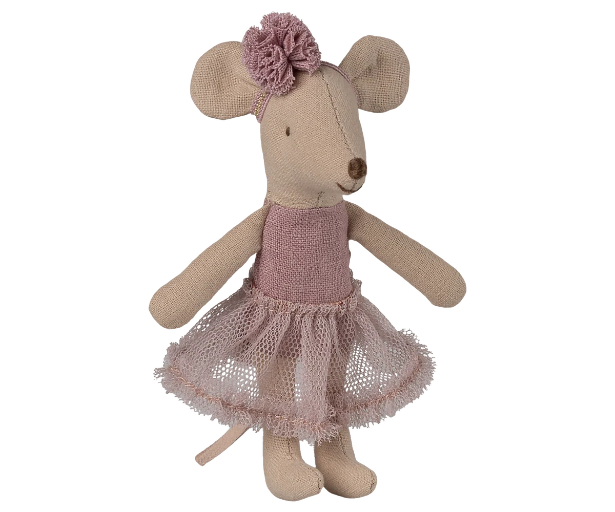Maileg Toys Mouse Family Little Sister Ballerina Heather Purple