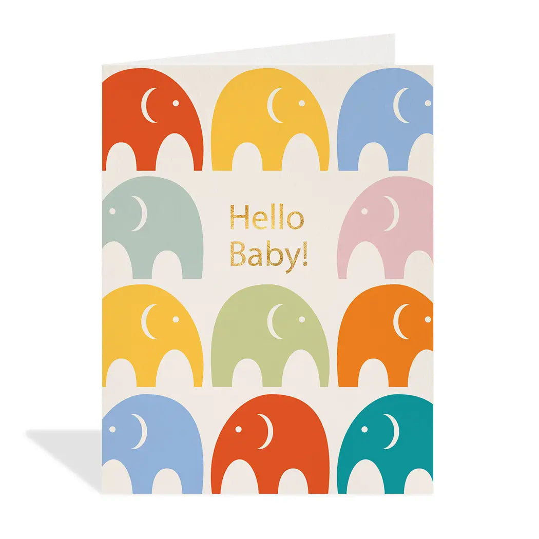 Halfpenny Postage Baby Card Hello Baby