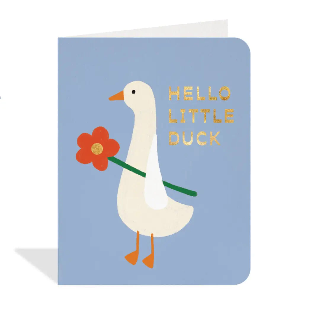 Halfpenny Postage Baby Card Hello Little Duck