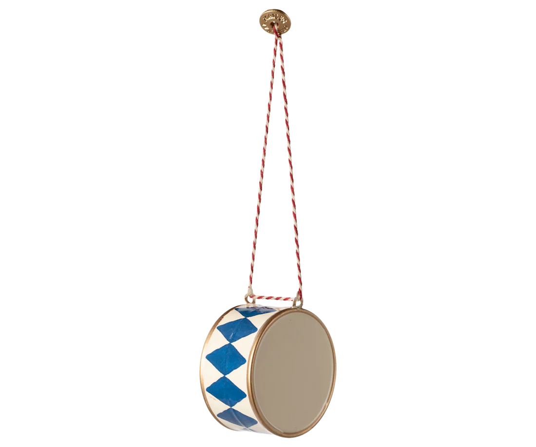 Maileg Toys Christmas Ornament Drum Large Dark Blue