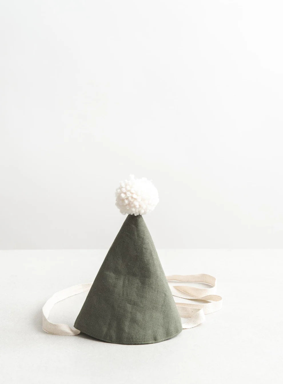 Confetti Mill Linen Birthday Hat Forest Green