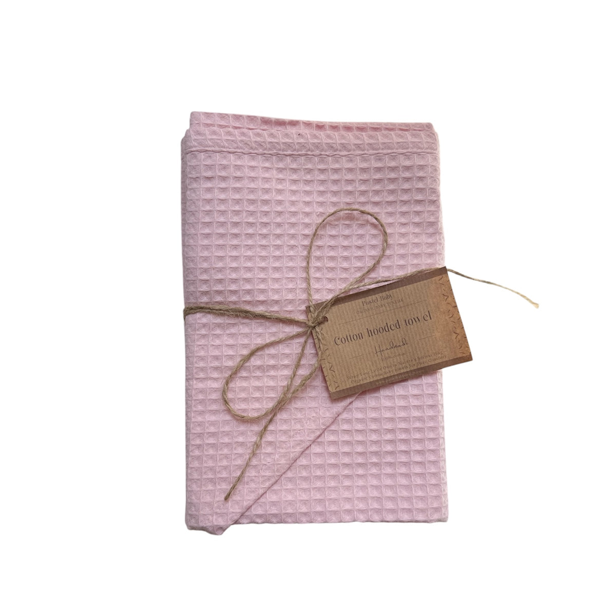Pastel Baby Cotton Hooded Towel Old Pink