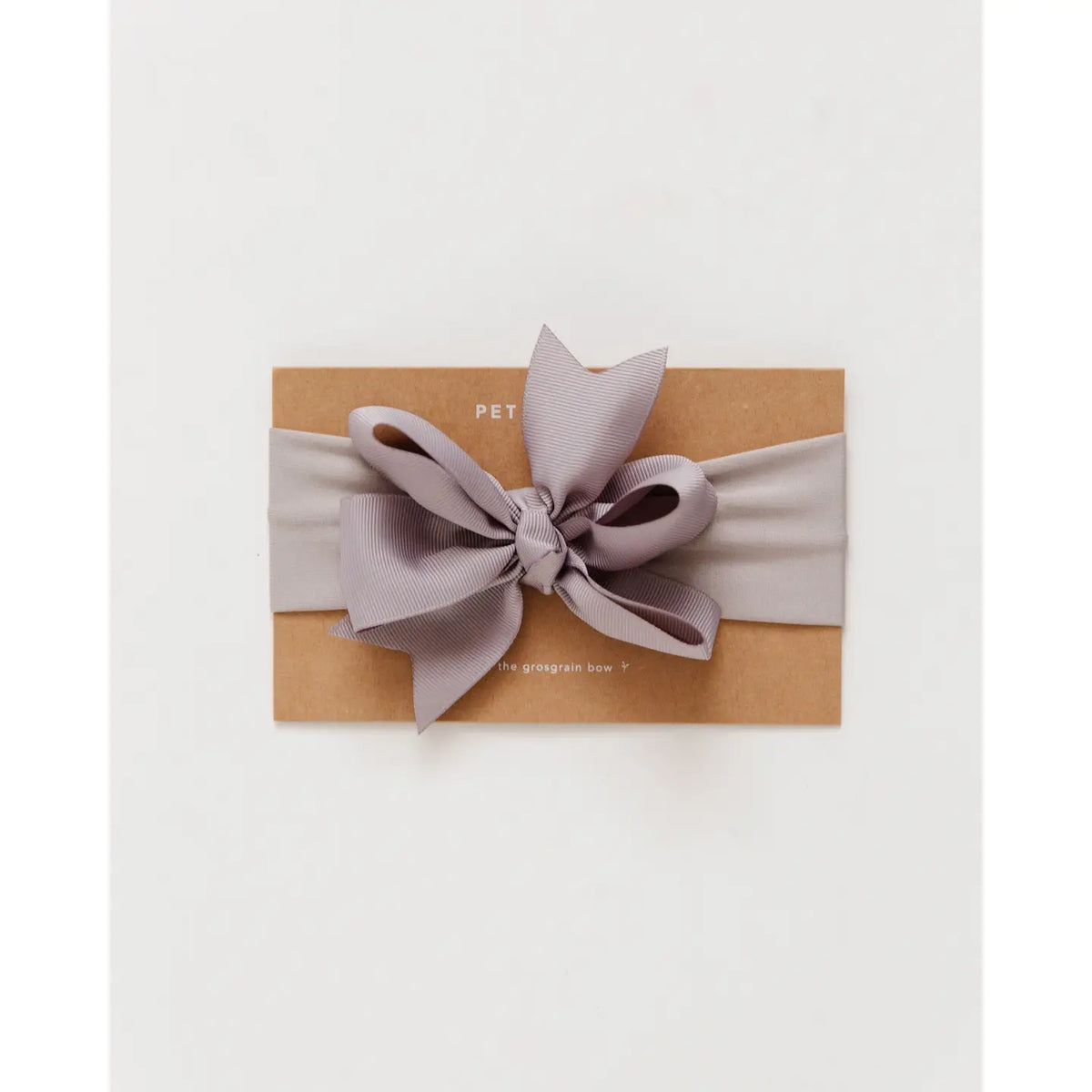 Petite Moss Grosgrain Bow Headband Grey