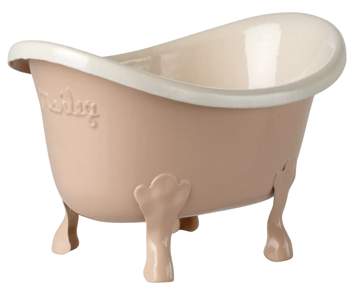 Maileg Toys Mouse Bath Miniature Bathtub - Rose