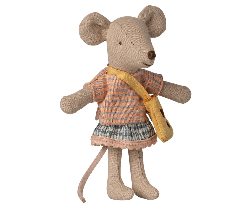 Maileg Toys Little Sister Mouse with Bag