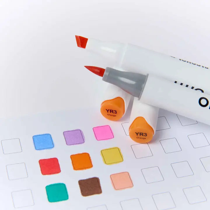 Omy Set Of 9 Smooth Ink Alcohol Markers