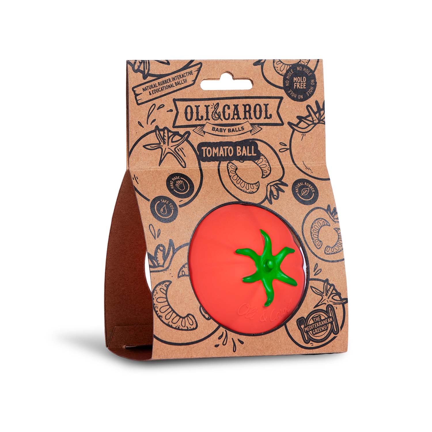 Oli&Carol Natural Rubber Tomato Baby Ball